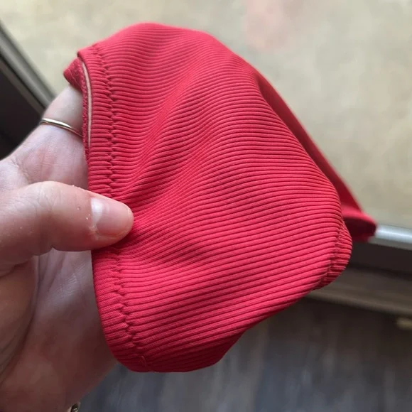 Madewell Red Pink Ribbed Bikini Bottoms Classic Swim Suit XL - Picture 7 of 7